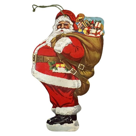Santa Claus Merrimack Paperboard Die Cut Ornament - Picture 1 of 10